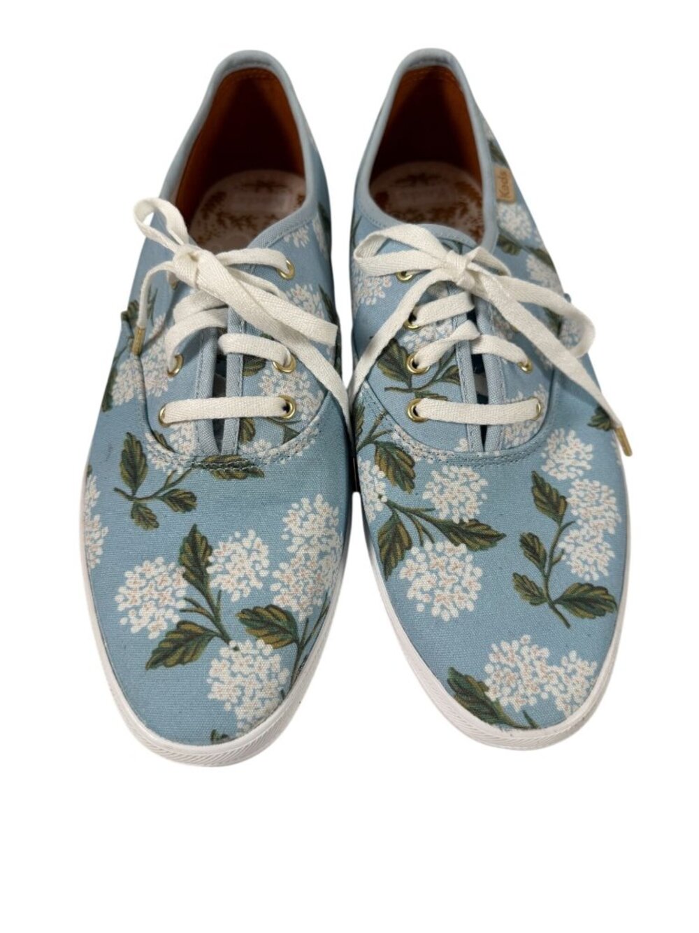 Keds x Rifle Paper Company Blue Floral Hydrangea Vintage Champion Sneakers Sz 9